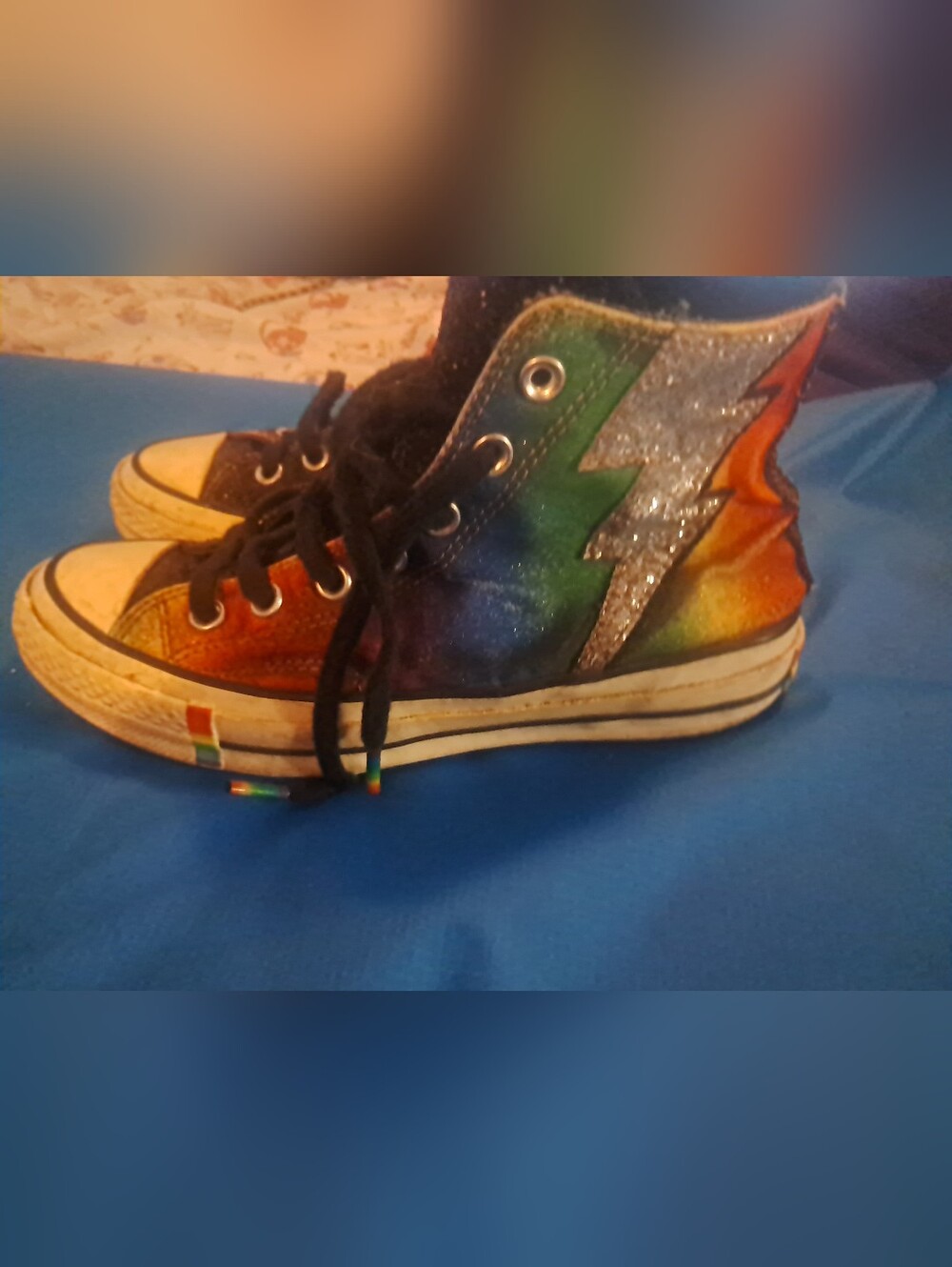 Converse Pride Rainbow Lightning High-Top Sneakers